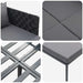Ligstoel Antraciet 153 x 115 x 69.5 cm Gepoedercoat staal