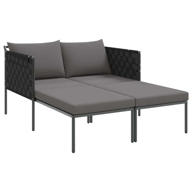 Ligstoel Antraciet 153 x 115 x 69.5 cm Gepoedercoat staal