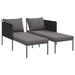 Ligstoel Antraciet 153 x 115 x 69.5 cm Gepoedercoat staal