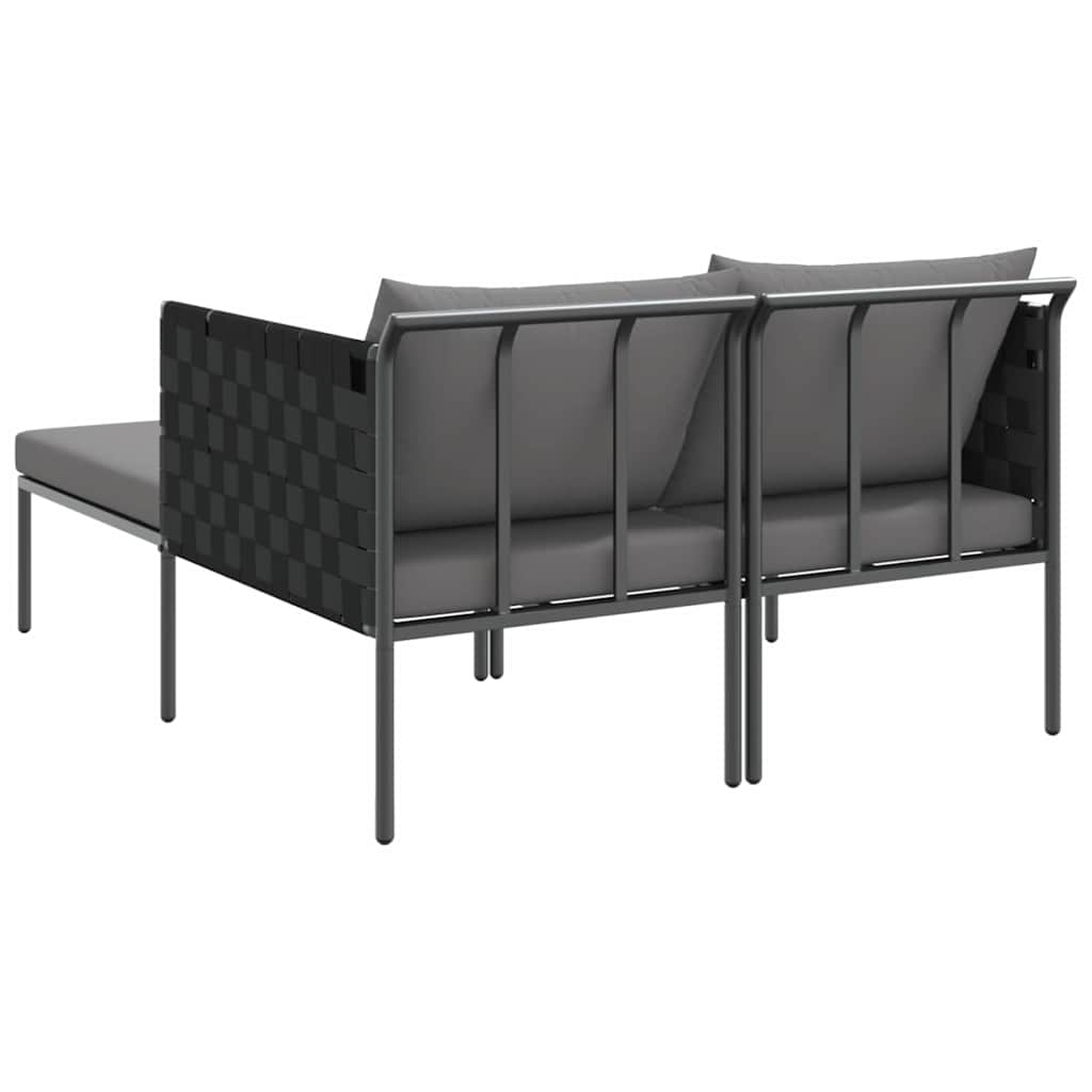 Ligstoel Antraciet 153 x 115 x 69.5 cm Gepoedercoat staal