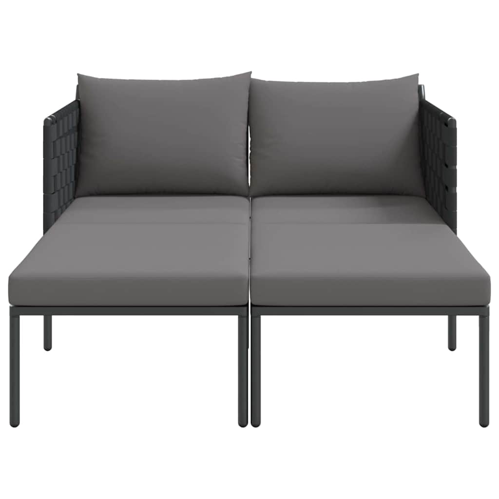 Ligstoel Antraciet 153 x 115 x 69.5 cm Gepoedercoat staal
