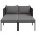Ligstoel Antraciet 153 x 115 x 69.5 cm Gepoedercoat staal