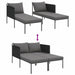 Ligstoel Antraciet 153 x 115 x 69.5 cm Gepoedercoat staal