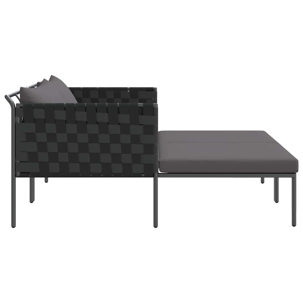 Ligstoel Antraciet 153 x 115 x 69.5 cm Gepoedercoat staal
