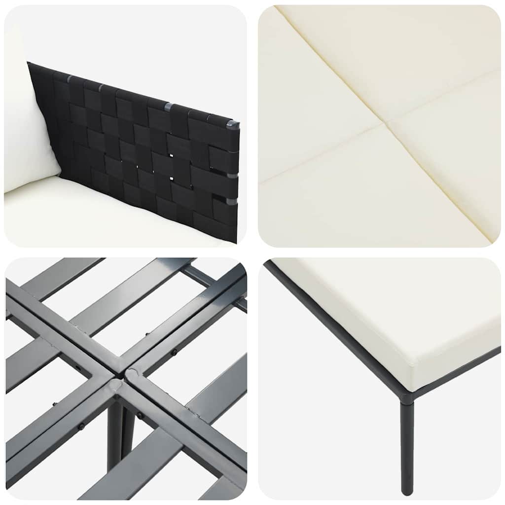 Ligstoel Antraciet 153 x 115 x 69.5 cm Gepoedercoat staal