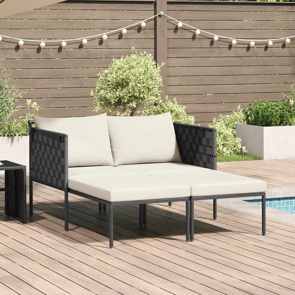 Ligstoel Antraciet 153 x 115 x 69.5 cm Gepoedercoat staal