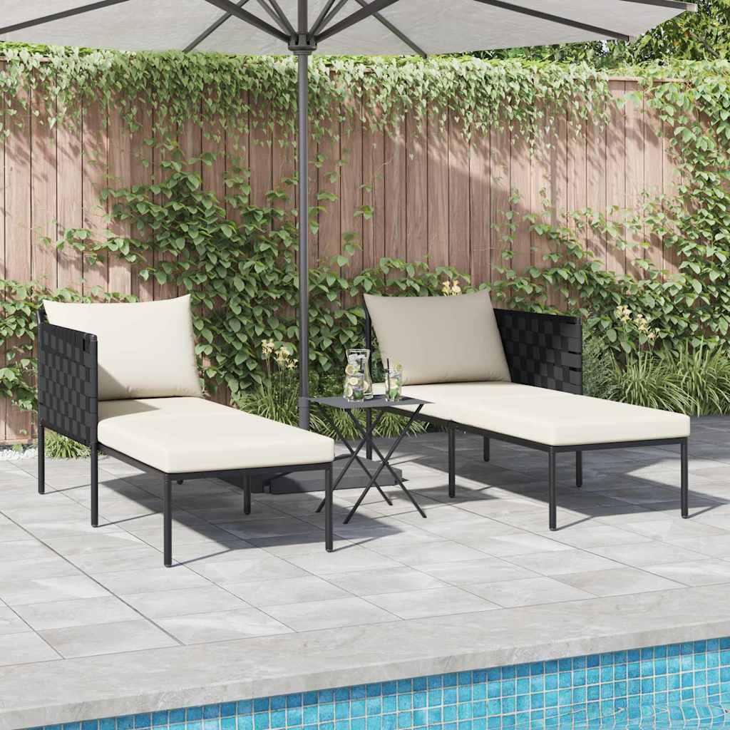 Ligstoel Antraciet 153 x 115 x 69.5 cm Gepoedercoat staal