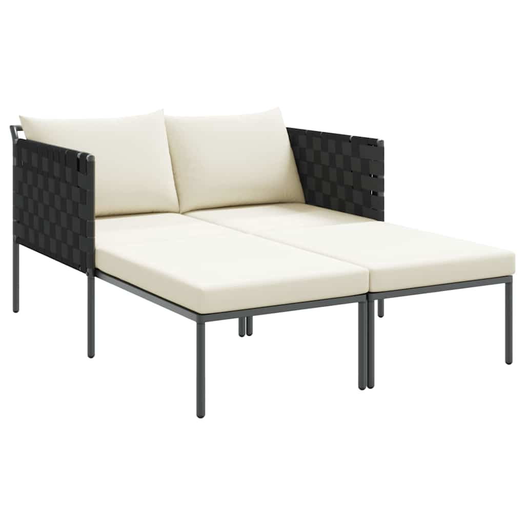 Ligstoel Antraciet 153 x 115 x 69.5 cm Gepoedercoat staal