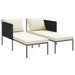 Ligstoel Antraciet 153 x 115 x 69.5 cm Gepoedercoat staal