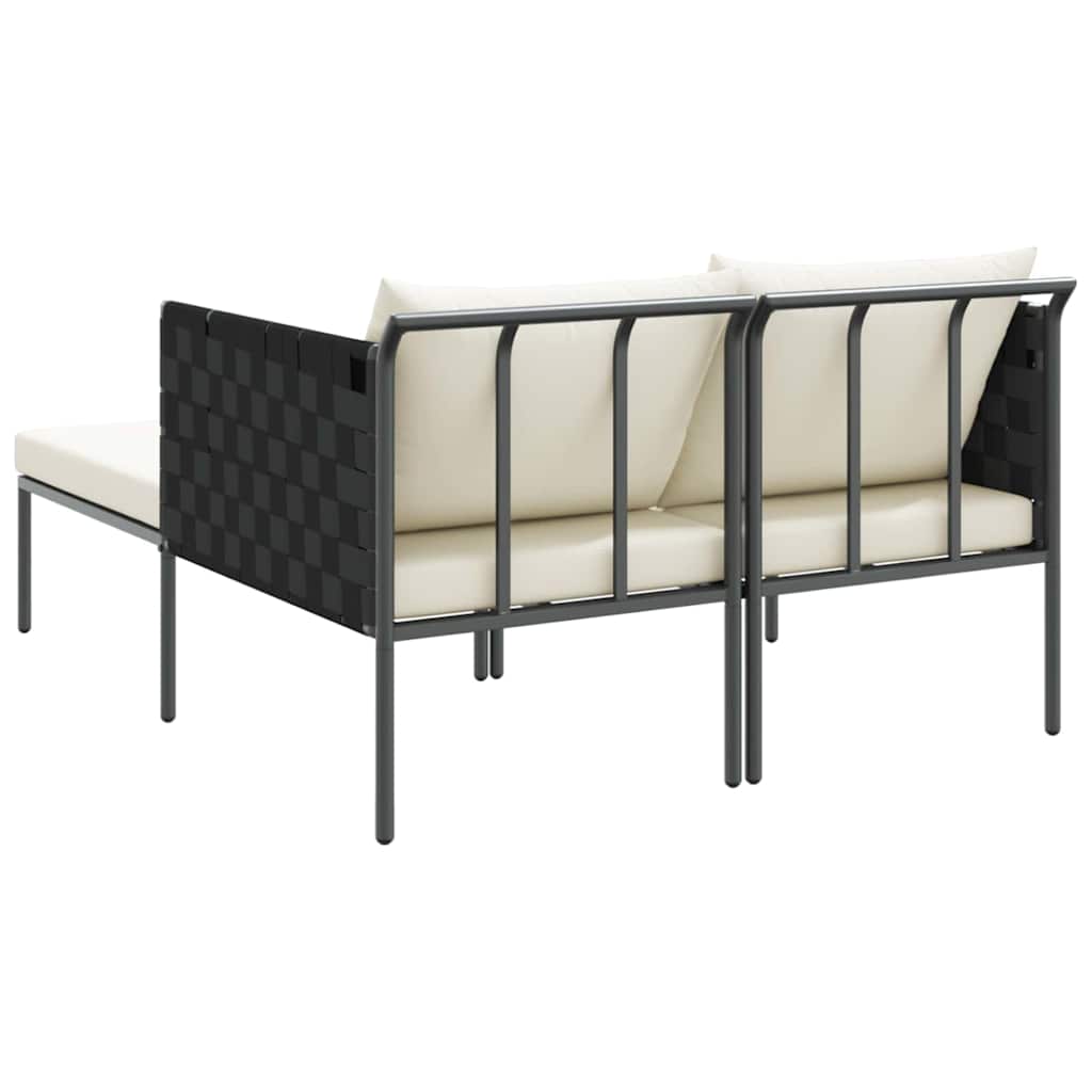 Ligstoel Antraciet 153 x 115 x 69.5 cm Gepoedercoat staal