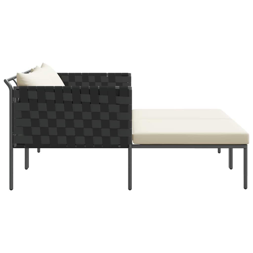 Ligstoel Antraciet 153 x 115 x 69.5 cm Gepoedercoat staal