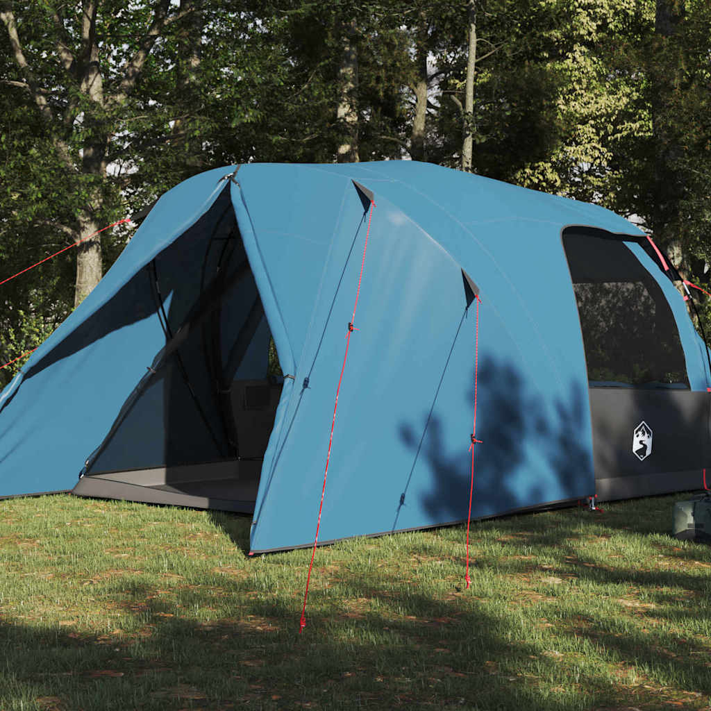 Dome Tent 4-Person met dak met opslag Blauw 455 x 252 x 178 cm