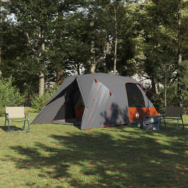 Dome Tent voor 4 Personen Grijs en Oranje 455 x 252 x 178 cm