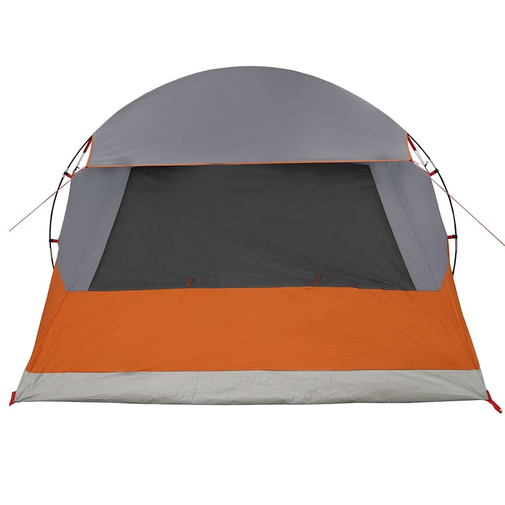 Dome Tent voor 4 Personen Grijs en Oranje 455 x 252 x 178 cm