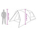 Dome Tent voor 4 Personen Grijs en Oranje 455 x 252 x 178 cm