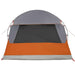 Dome Tent 6-Person met dak Grijs en Oranje 500 x 314 x 206 cm