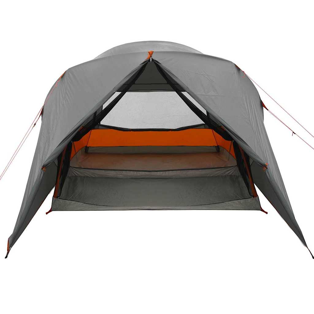 Dome Tent 6-Person met dak Grijs en Oranje 500 x 314 x 206 cm
