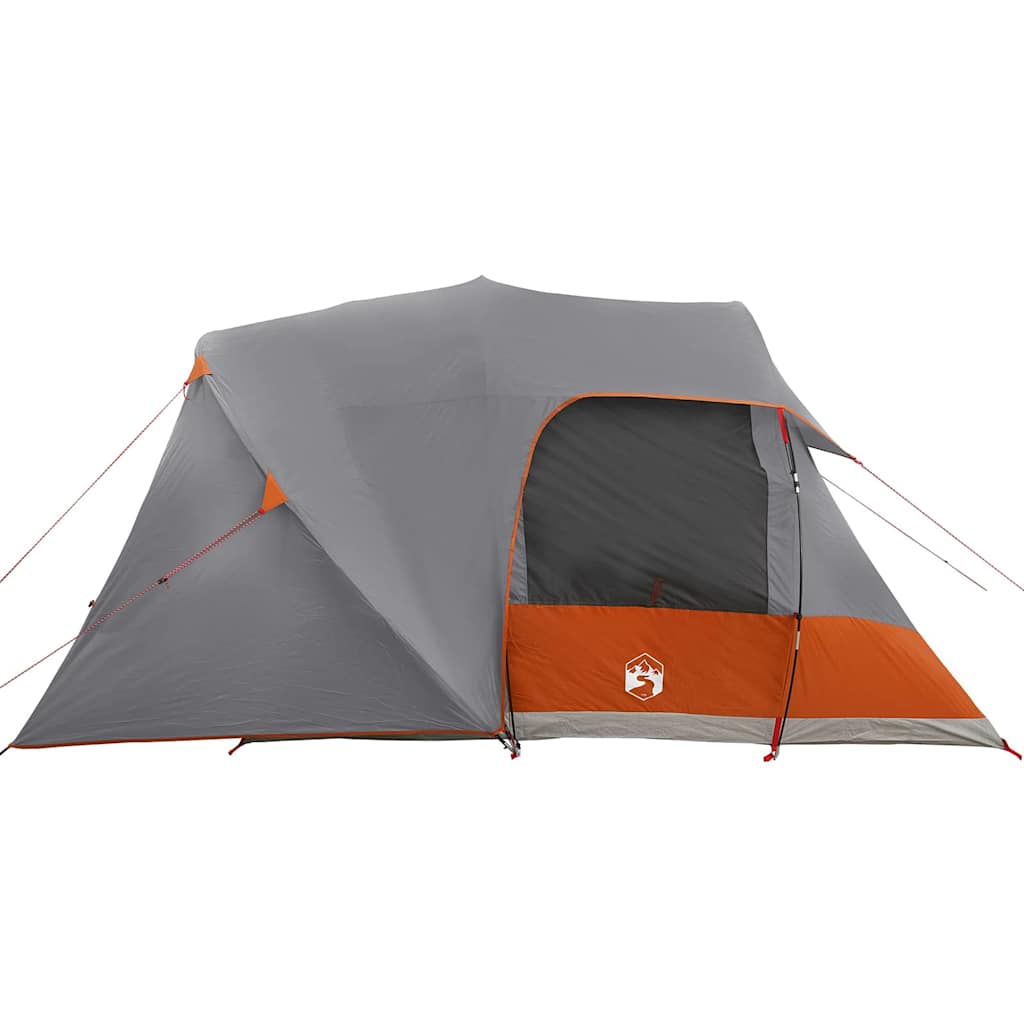 Dome Tent 6-Person met dak Grijs en Oranje 500 x 314 x 206 cm