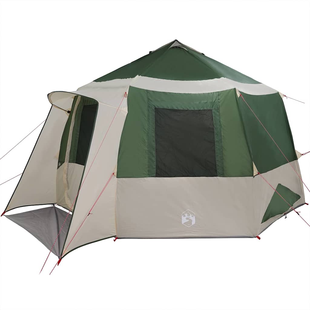 Cabin Tent 12-Person 10-persoons Groen en Wit