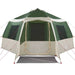 Cabin Tent 12-Person 10-persoons Groen en Wit