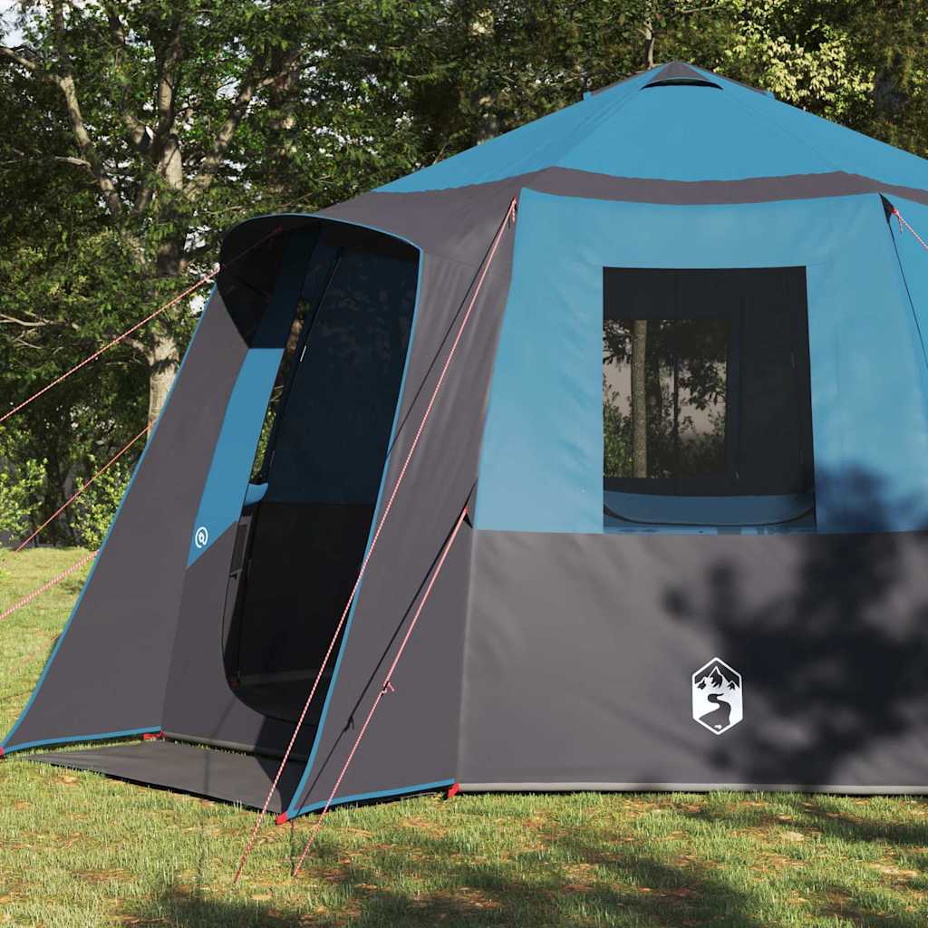 Cabin Tent 12-Person 10-persoons Blauw en Grijs