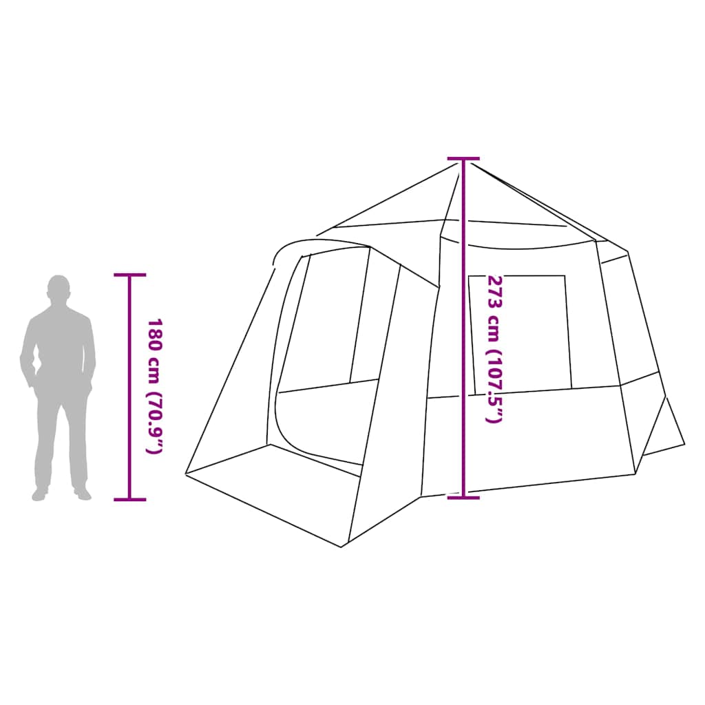 Cabin Tent 12-Person 10-persoons Blauw en Grijs