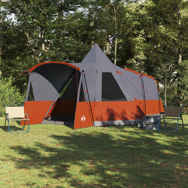 Teepee Tent 8-Persoon 8-persoons Grijs en Oranje