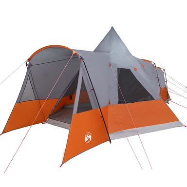 Teepee Tent 8-Persoon 8-persoons Grijs en Oranje