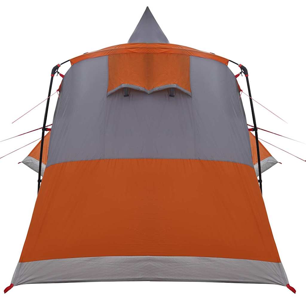 Teepee Tent 8-Persoon 8-persoons Grijs en Oranje