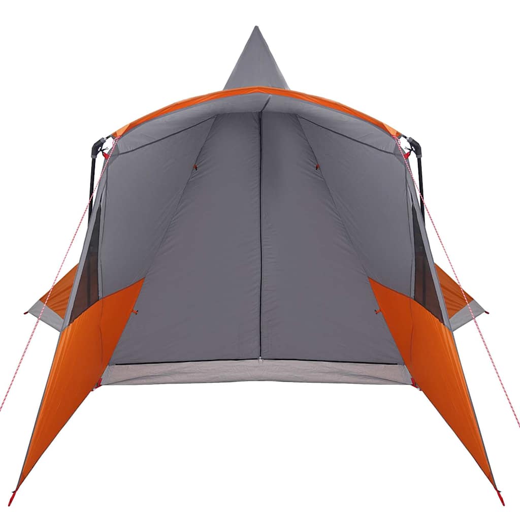 Teepee Tent 8-Persoon 8-persoons Grijs en Oranje