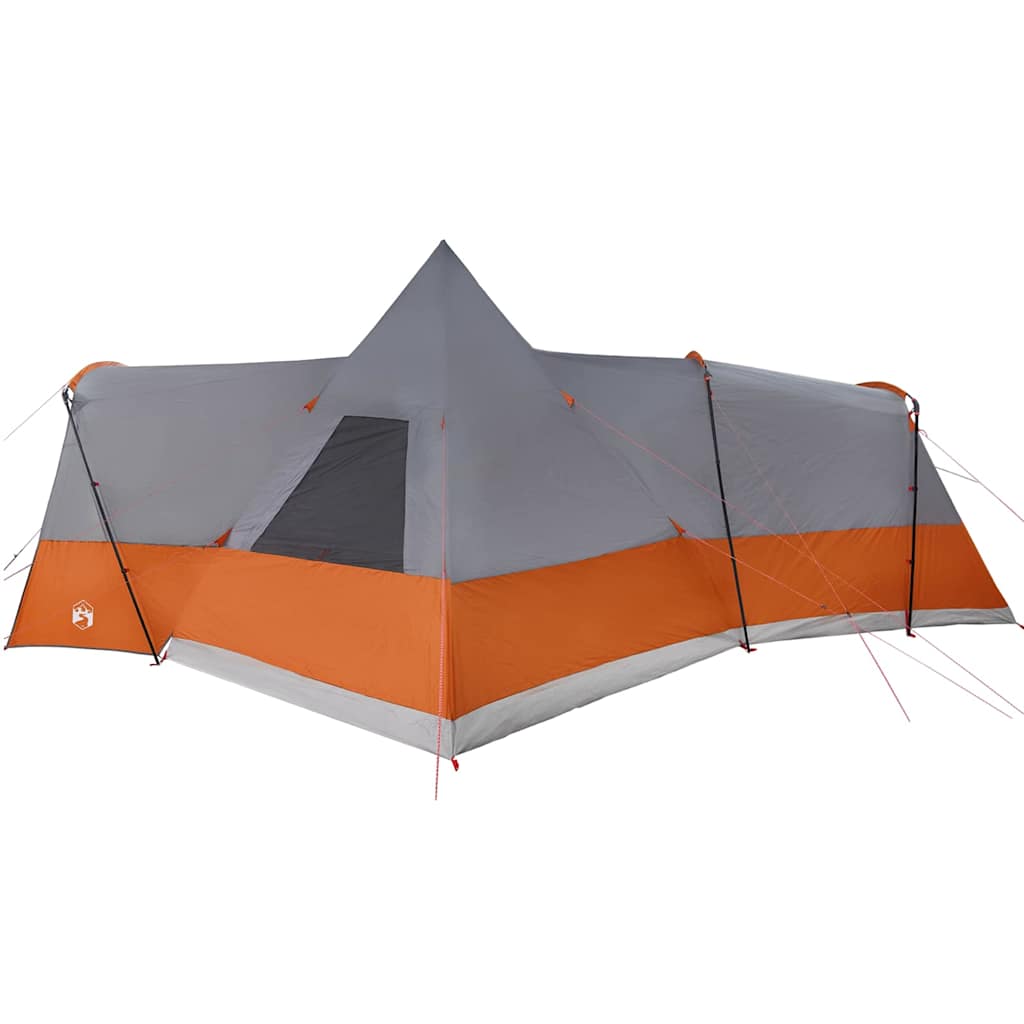 Teepee Tent 8-Persoon 8-persoons Grijs en Oranje