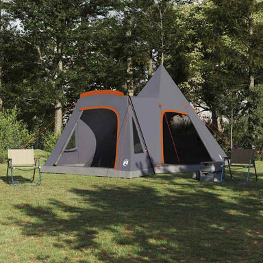 Teepee Tent 5-Person 5-persoons Grijs en Oranje