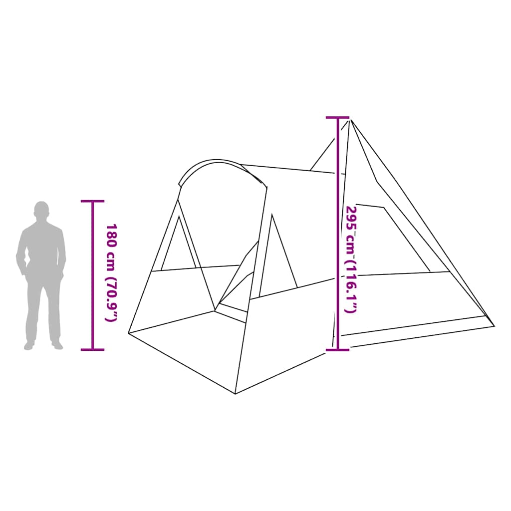 Teepee Tent 5-Person 5-persoons Grijs en Oranje