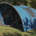 Tunnel Tent 8-Person met dak Blauw 710 x 460 x 245 cm