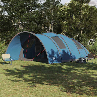 Tunnel Tent 8-Person met dak Blauw 710 x 460 x 245 cm