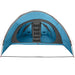 Tunnel Tent 8-Person met dak Blauw 710 x 460 x 245 cm
