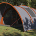 Tunnel Tent 8-Person met dak Grijs en Oranje 710 x 460 x 245 cm