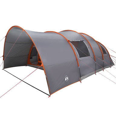Tunnel Tent 8-Person met dak Grijs en Oranje 710 x 460 x 245 cm