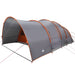 Tunnel Tent 8-Person met dak Grijs en Oranje 710 x 460 x 245 cm