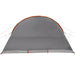 Tunnel Tent 8-Person met dak Grijs en Oranje 710 x 460 x 245 cm