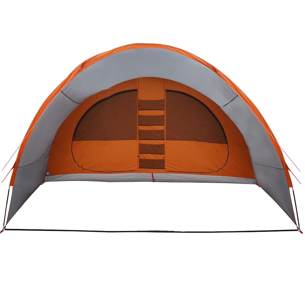 Tunnel Tent 8-Person met dak Grijs en Oranje 710 x 460 x 245 cm