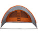 Tunnel Tent 8-Person met dak Grijs en Oranje 710 x 460 x 245 cm