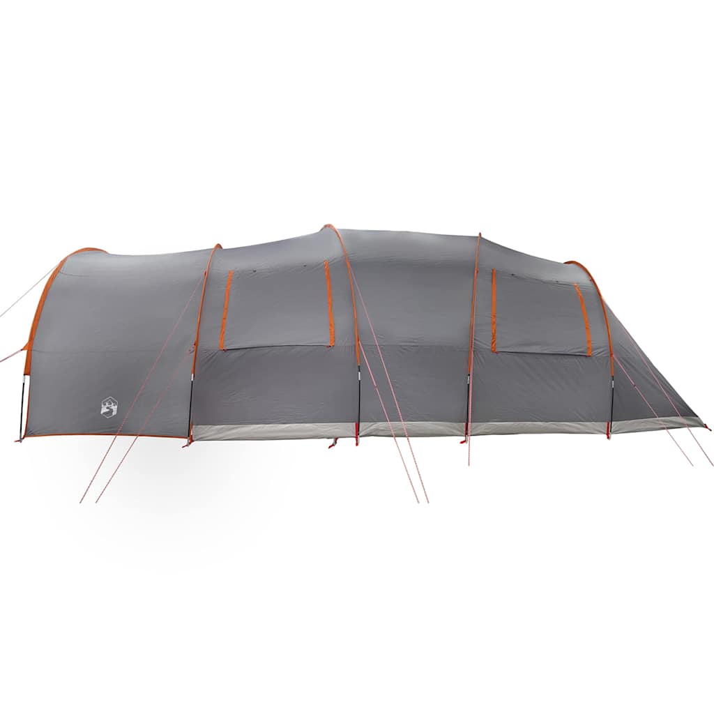 Tunnel Tent 8-Person met dak Grijs en Oranje 710 x 460 x 245 cm
