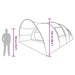 Tunnel Tent 8-Person met dak Grijs en Oranje 710 x 460 x 245 cm