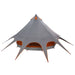 Teepee Tent 3-Person 3-persoons Grijs en Oranje