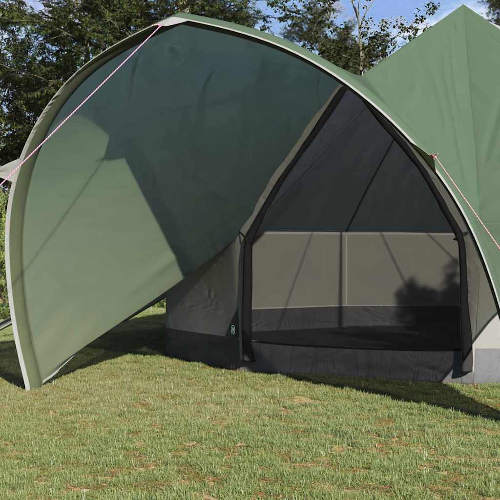 Teepee Tent 7-Persoon 7-persoons Groen en Grijs
