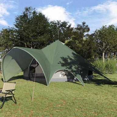 Teepee Tent 7-Persoon 7-persoons Groen en Grijs