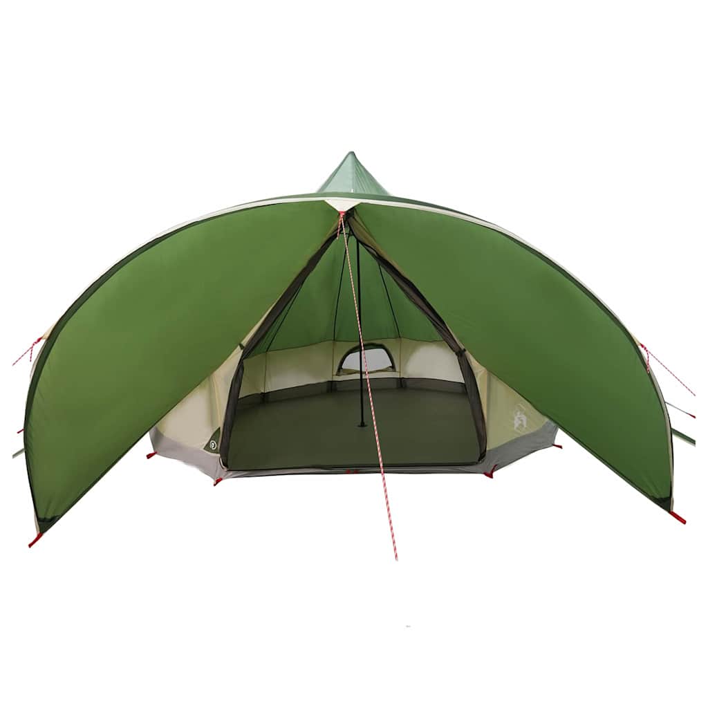 Teepee Tent 7-Persoon 7-persoons Groen en Grijs