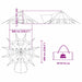 Teepee Tent 7-Persoon 7-persoons Blauw en Grijs