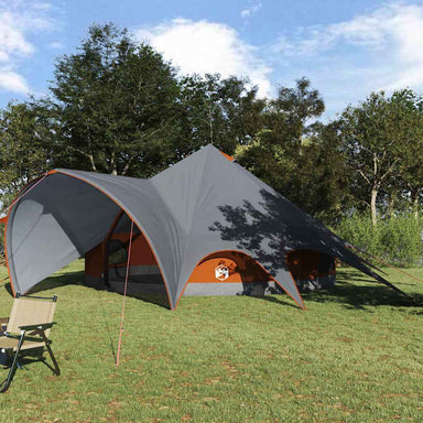 Teepee Tent 7-Persoon 7-persoons Grijs en Oranje